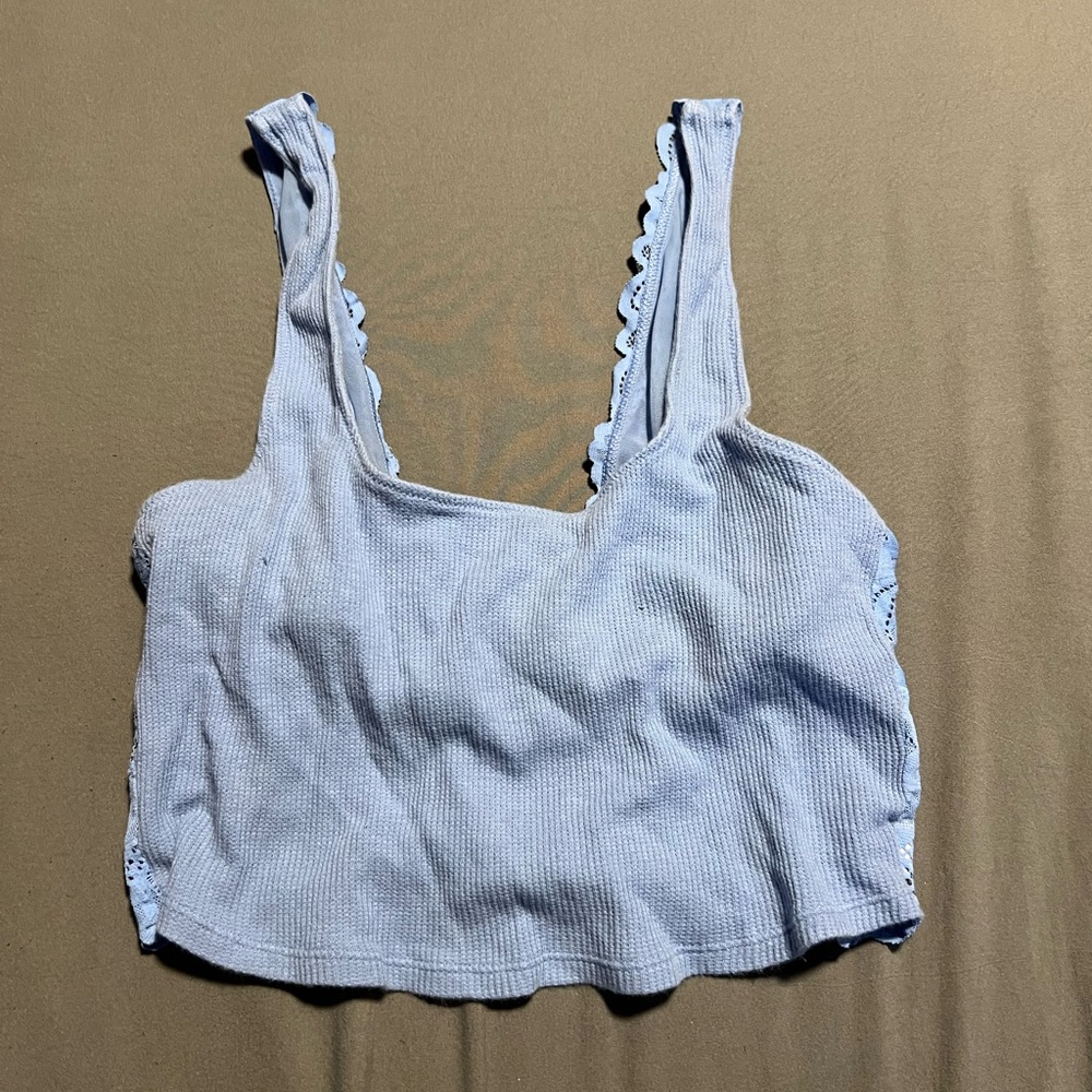 Light Blue Sleeveless Women's Top